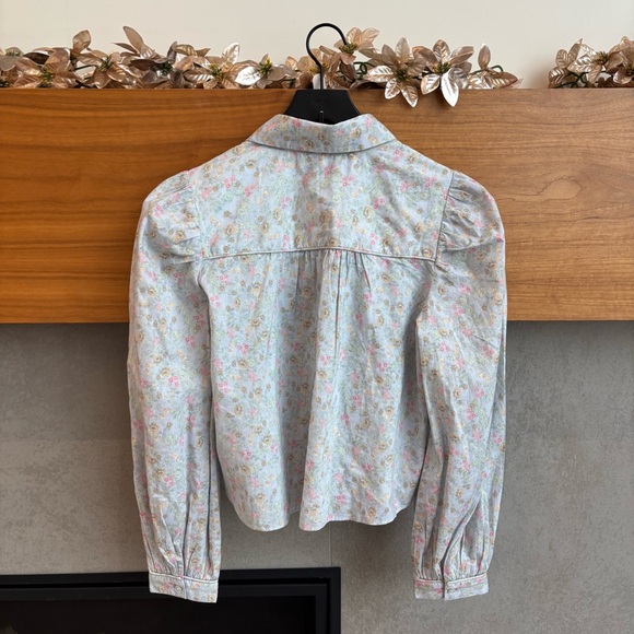 LoveShackFancy Sansom Floral Long Sleeve Top Blouse, Size S - Picture 16 of 16